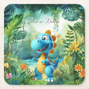 Niedlicher Dinosaurier Paper Untersetzer