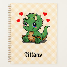 Niedlicher Dinosaurier-Planer - Name hinzufügen Planer