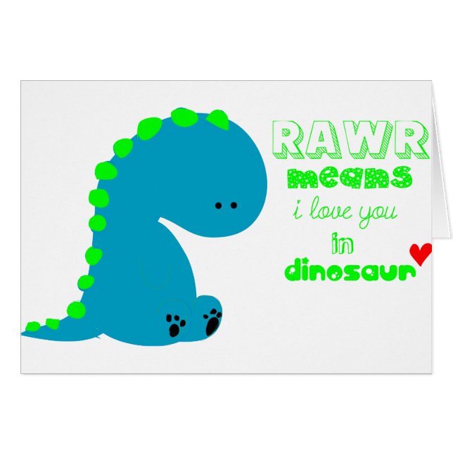 Niedlicher Dinosaurier RAWR (Vorderseite (Horizontal))