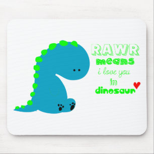 Niedlicher Dinosaurier RAWR Mousepad