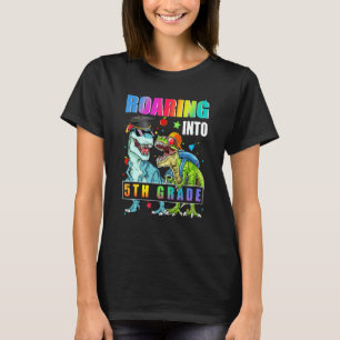 Niedlicher Dinosaurier-Rucksack der 5. Klasse wied T-Shirt