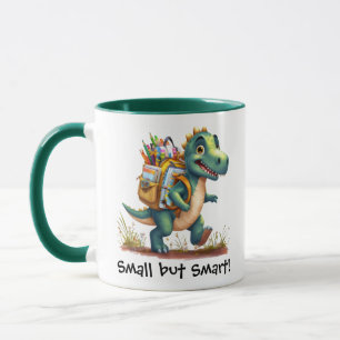 Niedlicher Dinosaurier Schulsticker - "Klein aber  Tasse