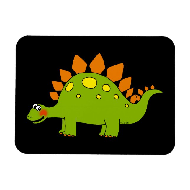 Niedlicher Dinosaurier - Stegosaurus Magnet (Horizontal)