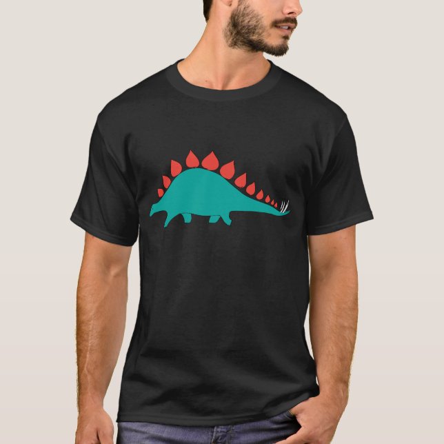 Niedlicher Dinosaurier Stegosaurus T-Shirt (Vorderseite)