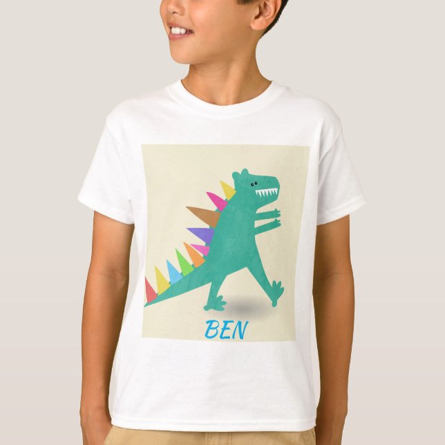 Niedlicher Dinosaurier-T - Shirt (Vorderseite)