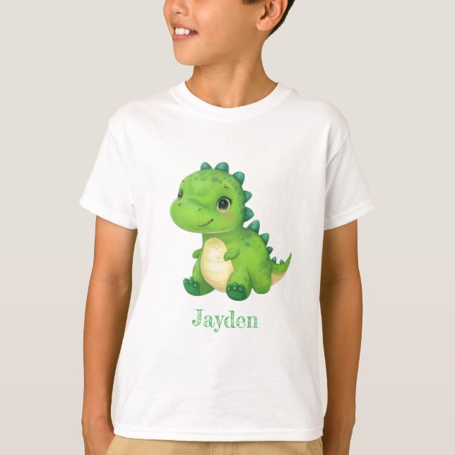 Niedlicher Dinosaurier-T - Shirt für Kleinkinder (Vorderseite)