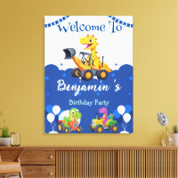 Niedlicher Dinosaurier-Traktor-Hubballon Geburtsta