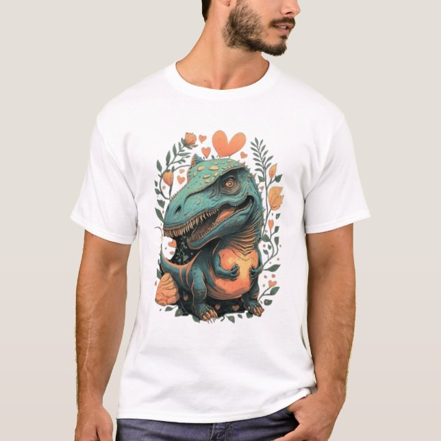 Niedlicher Dinosaurier-Trex T-Shirt (Vorderseite)
