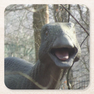 Niedlicher Dinosaurier-Untersetzer Rechteckiger Pappuntersetzer