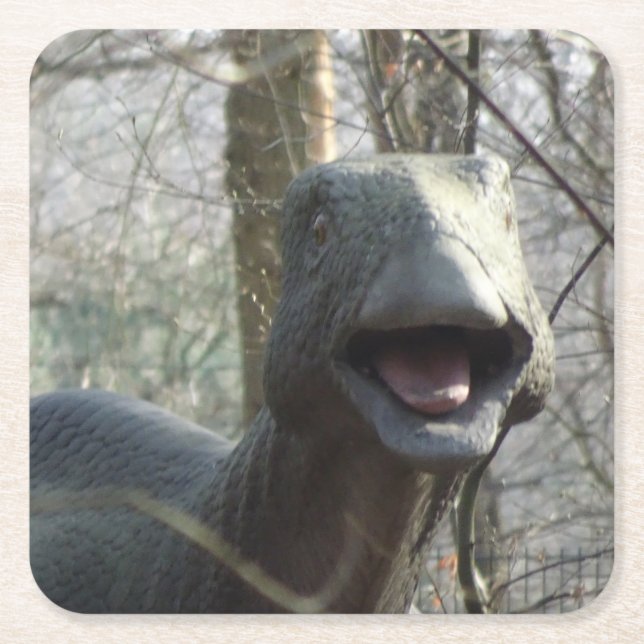 Niedlicher Dinosaurier-Untersetzer Rechteckiger Pappuntersetzer (Vorderseite)