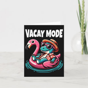 Niedlicher Dinosaurier Vacay-Modus Familienurlaub  Karte