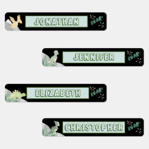Niedlicher Dinosaurier Wasserdicht Name Set 1 Schw Etiketten