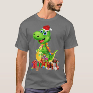 Niedlicher Dinosaurier Weihnachtsbaum mit Weihnach T-Shirt