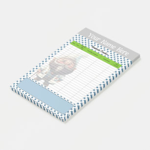 Niedlicher Doctor Gnome Themed Kopfschmerztracker Post-it Klebezettel