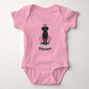 Niedlicher Dog Ballet Princess Black Labrador Retr Baby Strampler