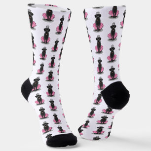 Niedlicher Dog Ballet Princess Black Labrador Retr Socken
