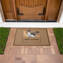 Niedlicher Dog Pet Begrüßung Zuhause Party DIY Nam Fußmatte