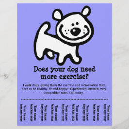 NIEDLICHER Dog Walker Anpassbare Software Flyer