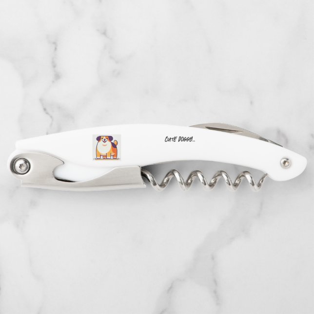 Niedlicher Doggy Flaschenöffner Kellnermesser (Vorderseite)