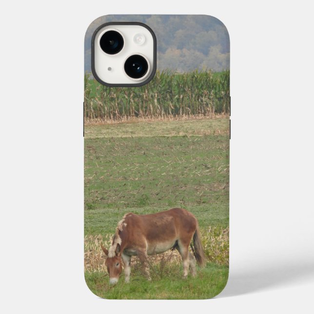 Niedlicher Donkey für die Weidewirtschaft im Gras Case-Mate iPhone Hülle (Rückseite)