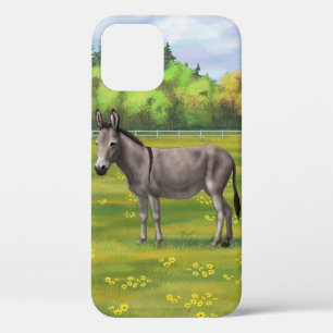 Niedlicher Donkey Gray Burro in Weide Case-Mate iPhone Hülle