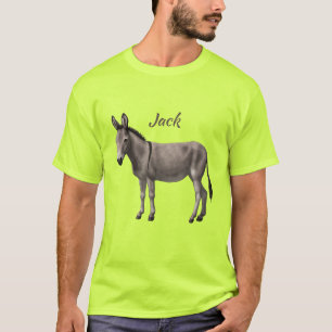 Niedlicher Donkey Gray Burro in Weide T-Shirt