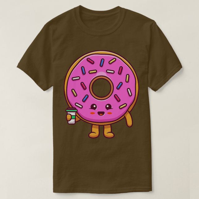 Niedlicher Donut-Holcoffee T-Shirt (Design vorne)