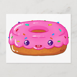 niedlicher Donut Kawaii Postkarte