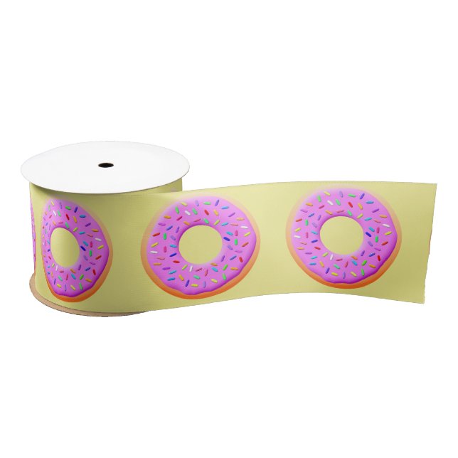 Niedlicher Donut Zeichnend mit Sprinklen Satinband (Spule)