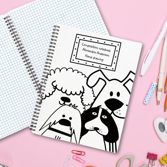 Niedlicher Doodle Notizbuch (Cute Dog Doodle Notebook)