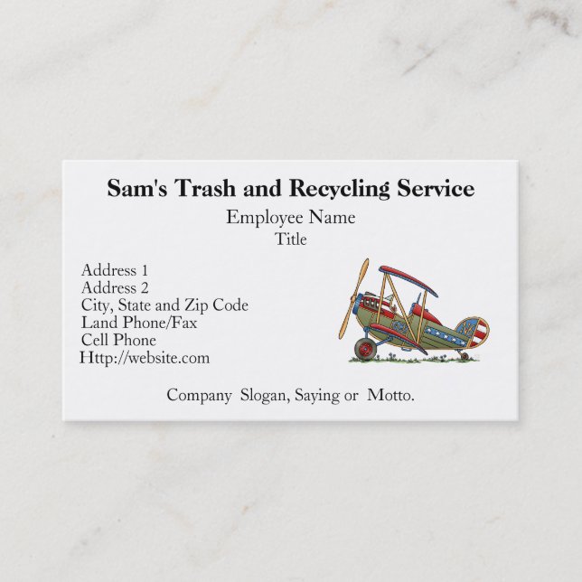 Niedlicher Doppeldecker Visitenkarte (Vorderseite)