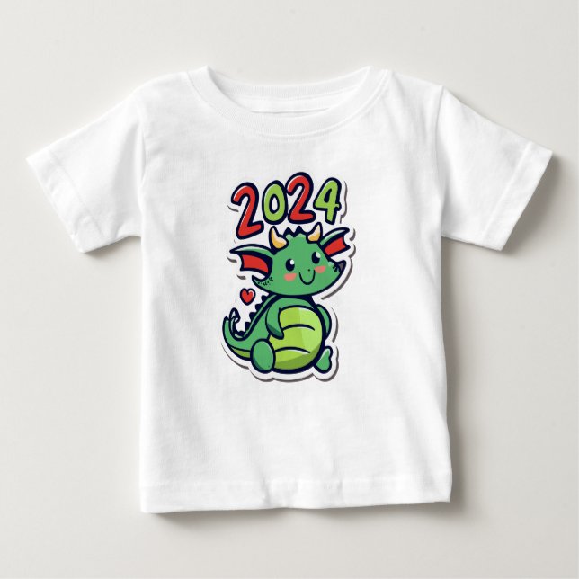 Niedlicher Drache 2024 Baby T-shirt (Vorderseite)