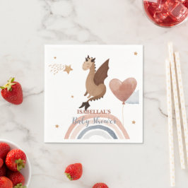 Niedlicher Drache, afrikanische Jungs, Babydusche Serviette