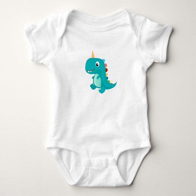 Niedlicher Drache Baby Strampler (Vorderseite)
