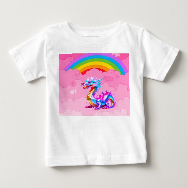 Niedlicher Drache Baby T-shirt (Vorderseite)