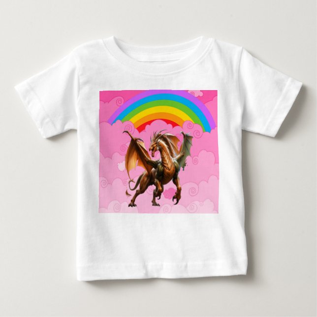 Niedlicher Drache Baby T-shirt (Vorderseite)