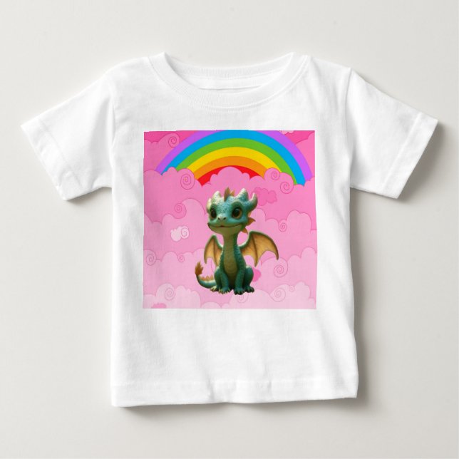 Niedlicher Drache Baby T-shirt (Vorderseite)