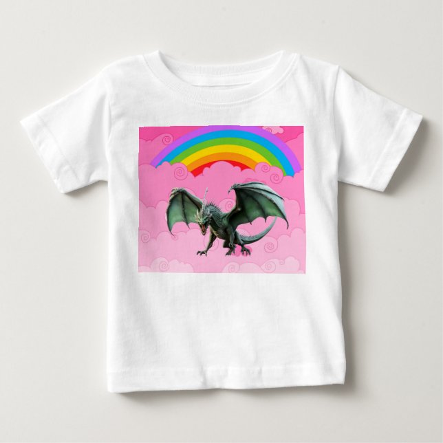 Niedlicher Drache Baby T-shirt (Vorderseite)