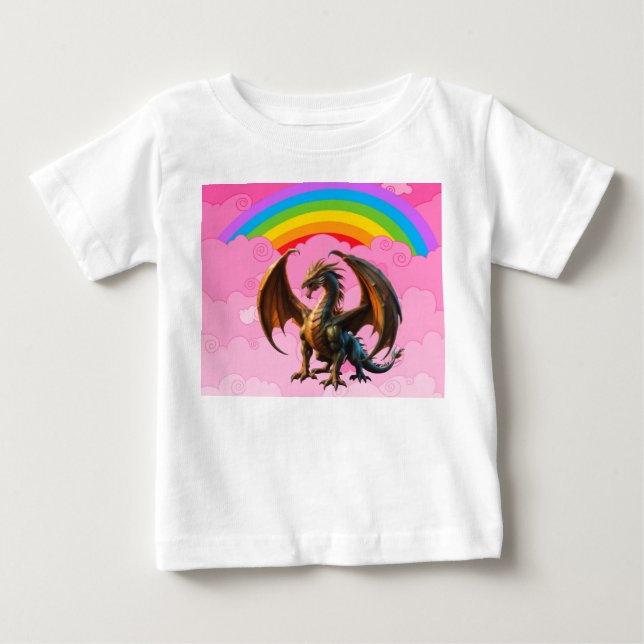 Niedlicher Drache Baby T-shirt (Vorderseite)