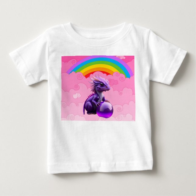 Niedlicher Drache Baby T-shirt (Vorderseite)