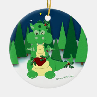 Niedlicher Drache: Das 1. Weihnachten des Babys Keramik Ornament