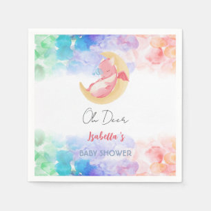 Niedlicher Drache Dinosaurier Regenbogen Ballon Ba Serviette