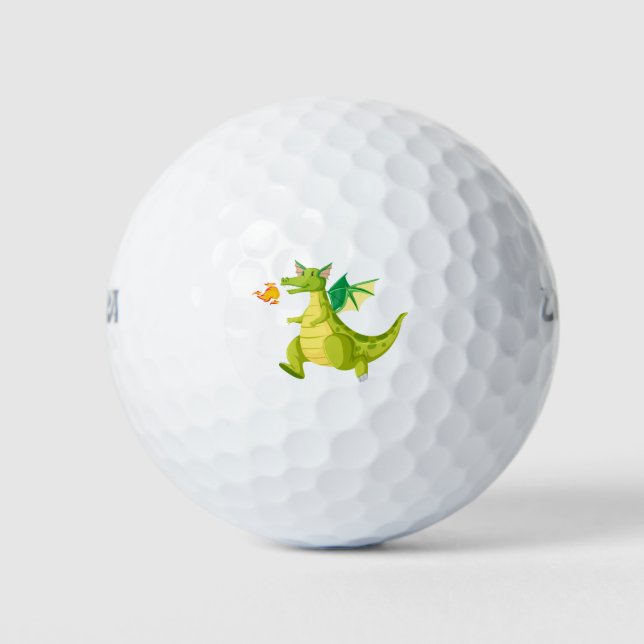 Niedlicher Drache Golfball (Vorderseite)