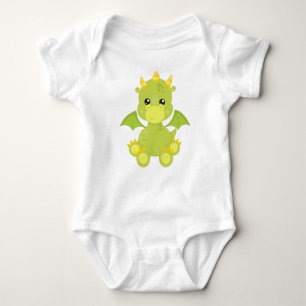 Niedlicher Drache, Grüner Drache, Kleiner Drache,  Baby Strampler