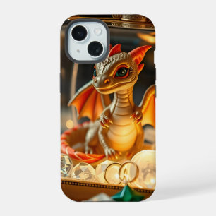 Niedlicher Drache in einer Schmuckbox iPhone 15 Hülle