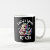 Niedlicher Drache mit Lesekaffee Tasse