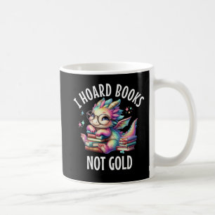 Niedlicher Drache mit Lesekaffee Tasse