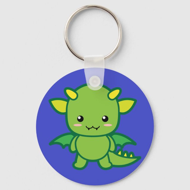 Niedlicher Drache Schlüsselanhänger (Vorderseite)