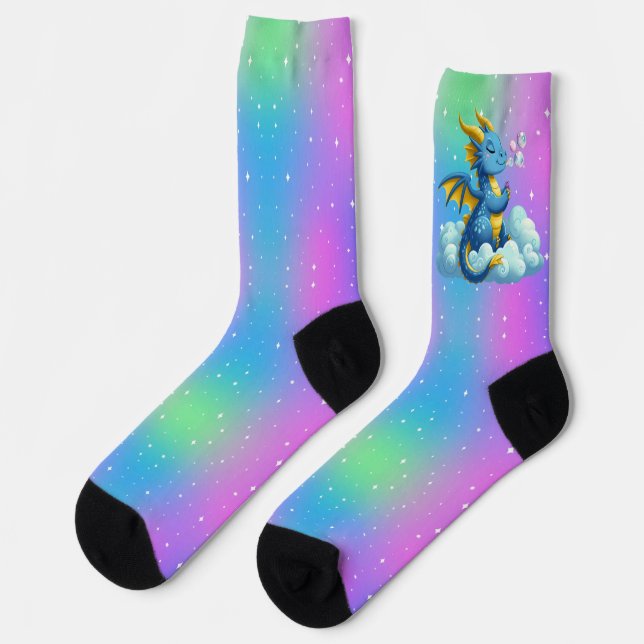 Niedlicher Drache/Whimsikum Socken (Linkes Detail)