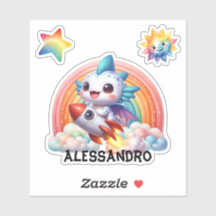 Niedlicher Drachenflieger, individueller Aufkleber